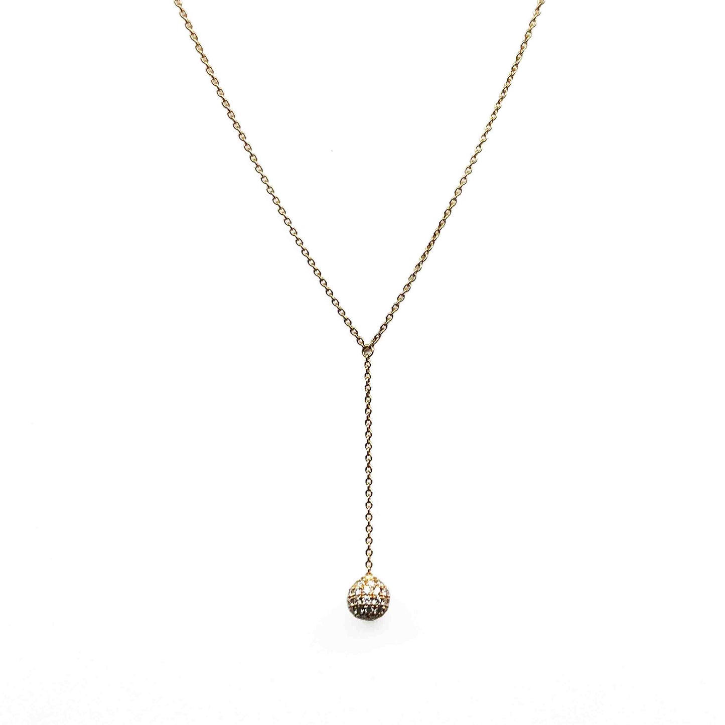 18kr Diamond Ball Necklace