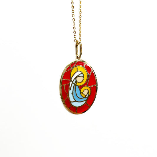 18ky Red Enamel Medal