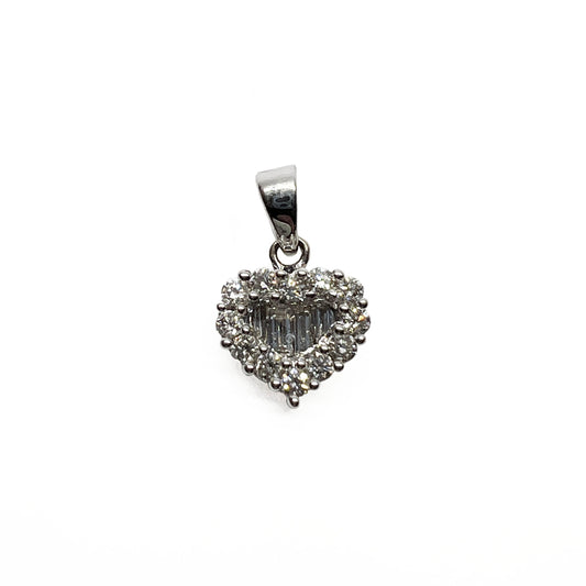 18kw Diamond Heart Pendant