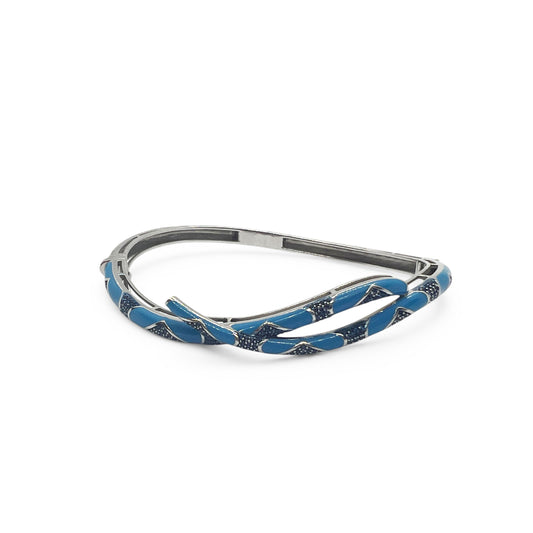 14kw Blue Sapphire and enamel Bracelet