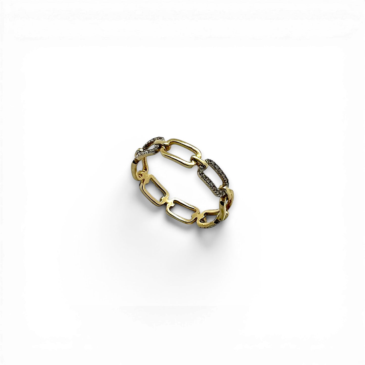 14ky Diamond Links Ring