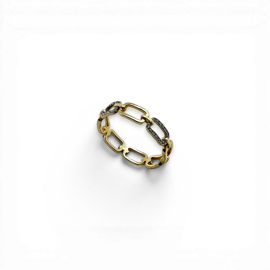 14ky Diamond Links Ring