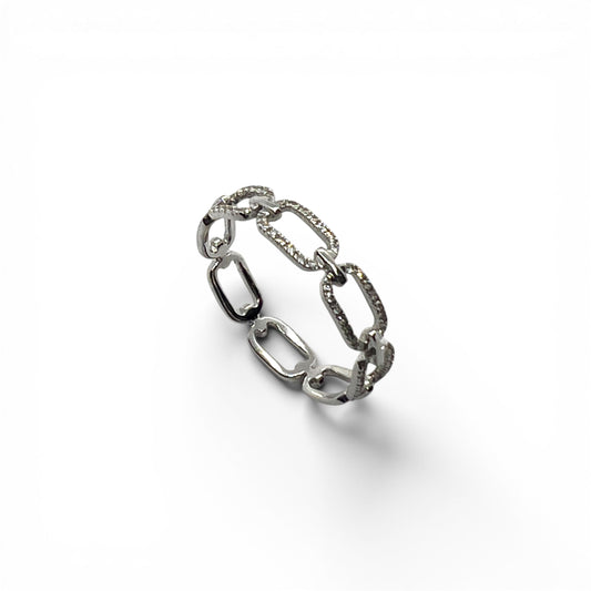 14kw Diamond Links Ring