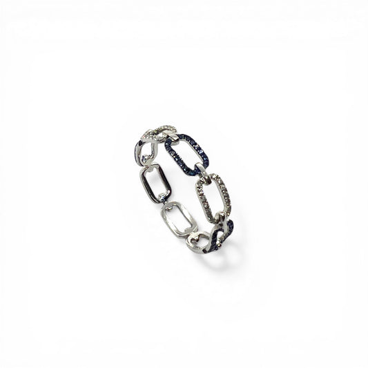 14kw Sapphire Links Ring