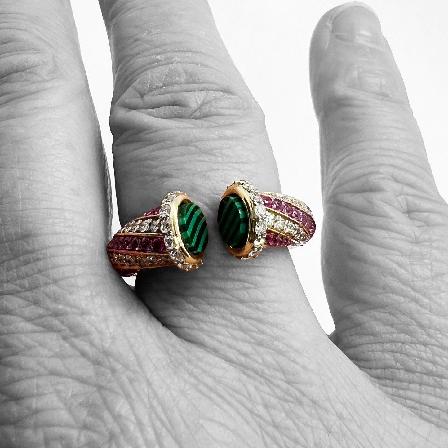 14kr Pink Brillo Ring