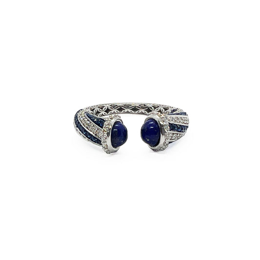 14kw Sapphire Brillo Ring