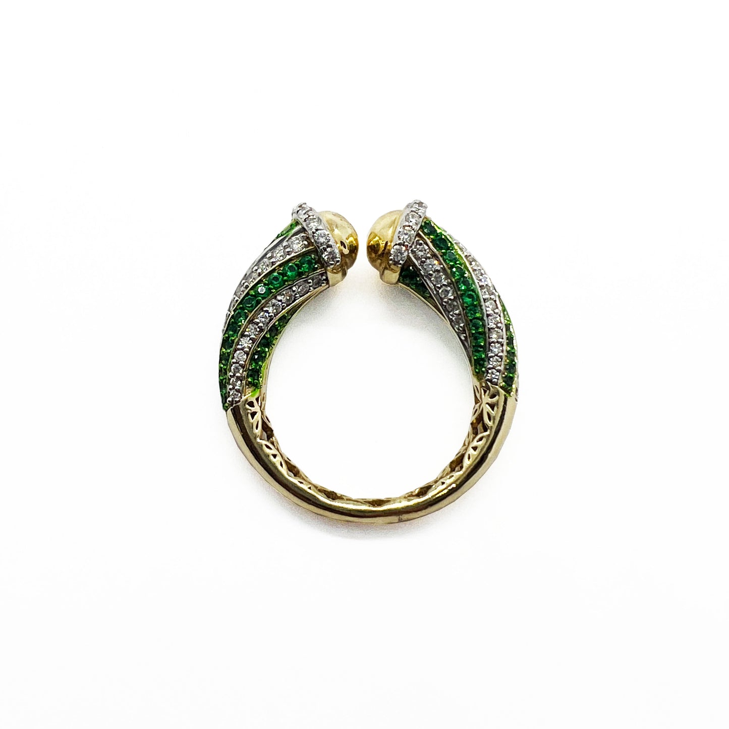 14ky Emerald Brillo Ring