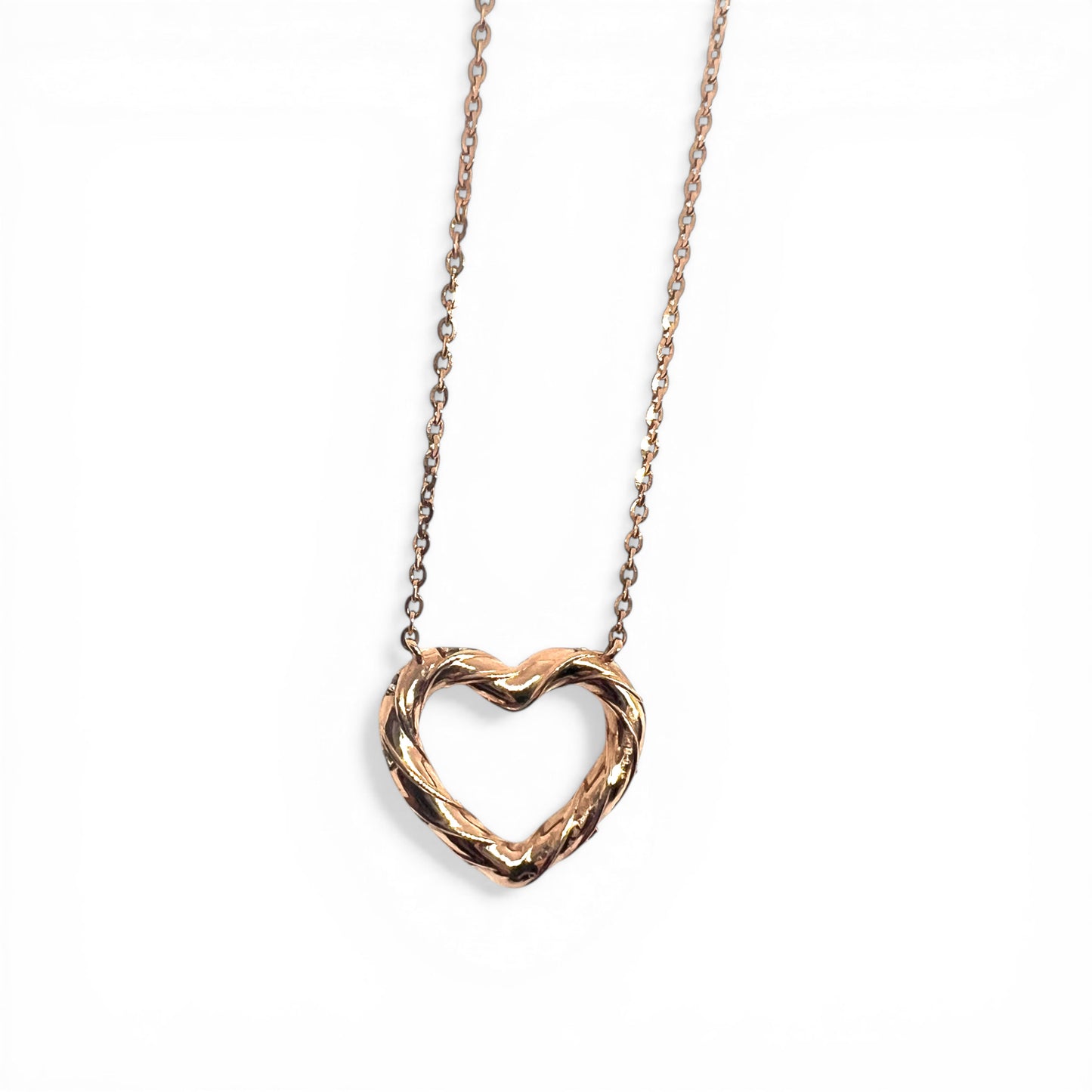 14kr Diamond Reversible Heart Necklace