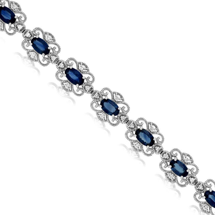 14kw Blue Sapphires Bracelet