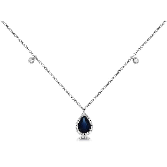 14kw Tanzanite and Diamonds Necklace