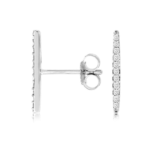 14kw Diamond Bar Earrings