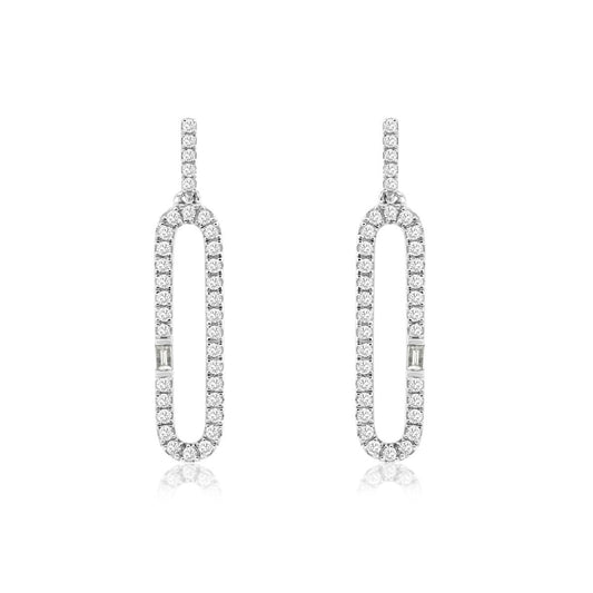 14kw Diamond Dangle Earrings