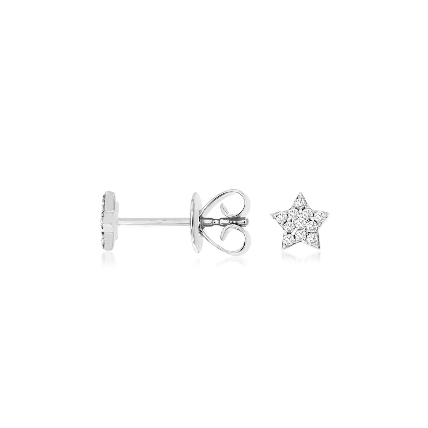 14kw Diamond Star Earrings