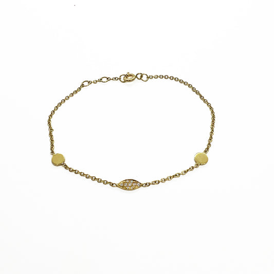 18ky Diamond Details Bracelet