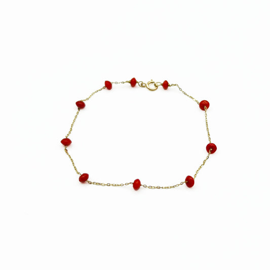 18ky Coral Beads Bracelet