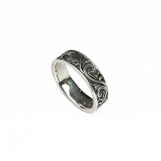 Silver Engraved Ring