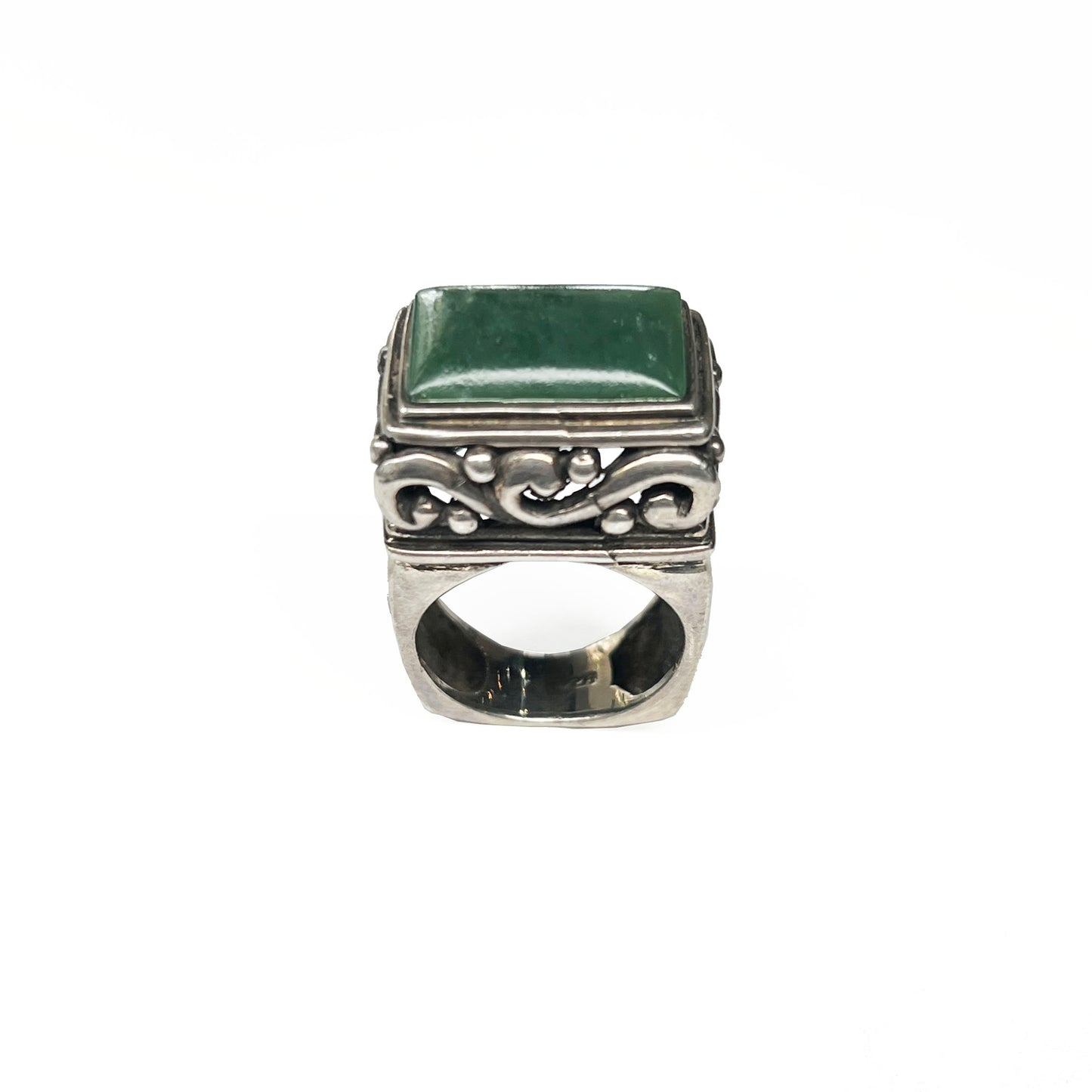 Silver Jade Ring