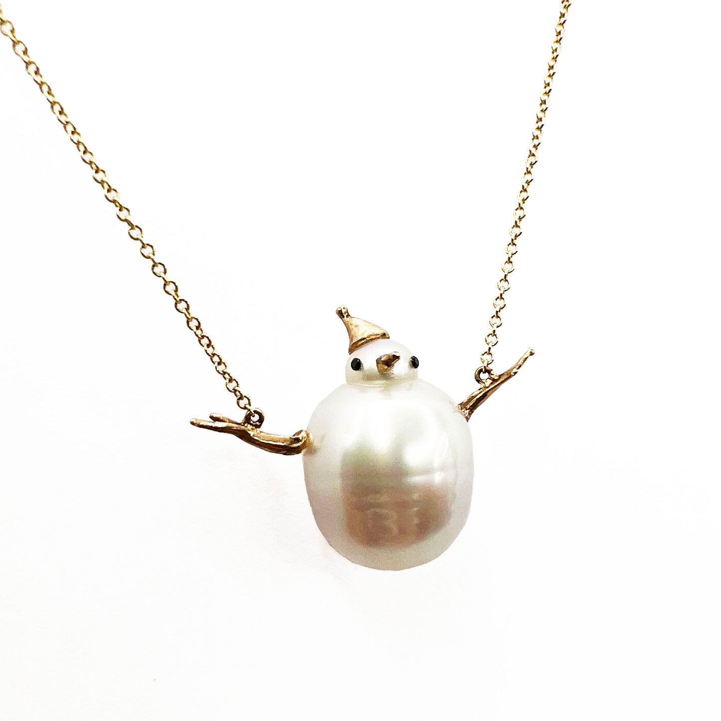 14ky Snowman Necklace #2