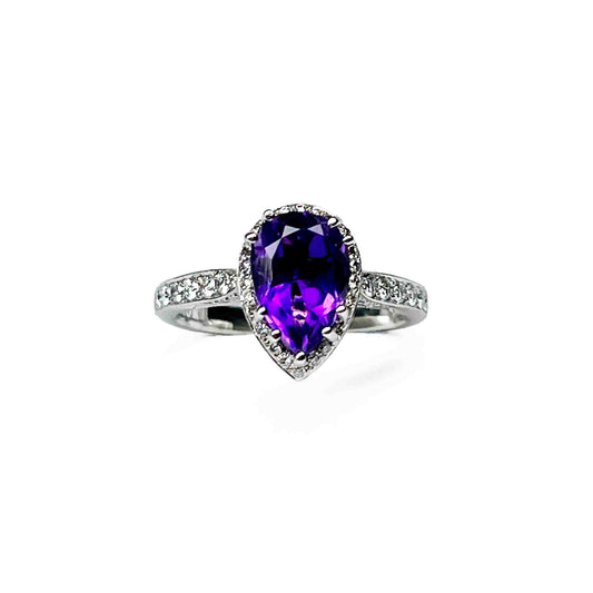 14kw Amethyst Ring