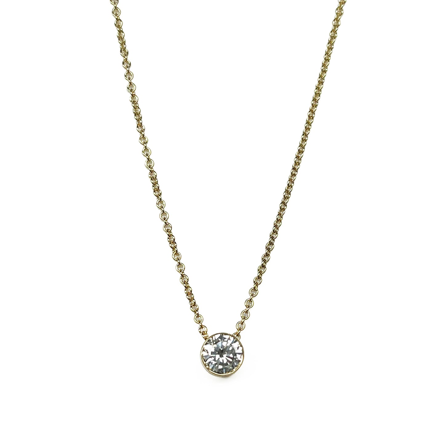 14ky Solitaire Diamond Necklace  0.50ct