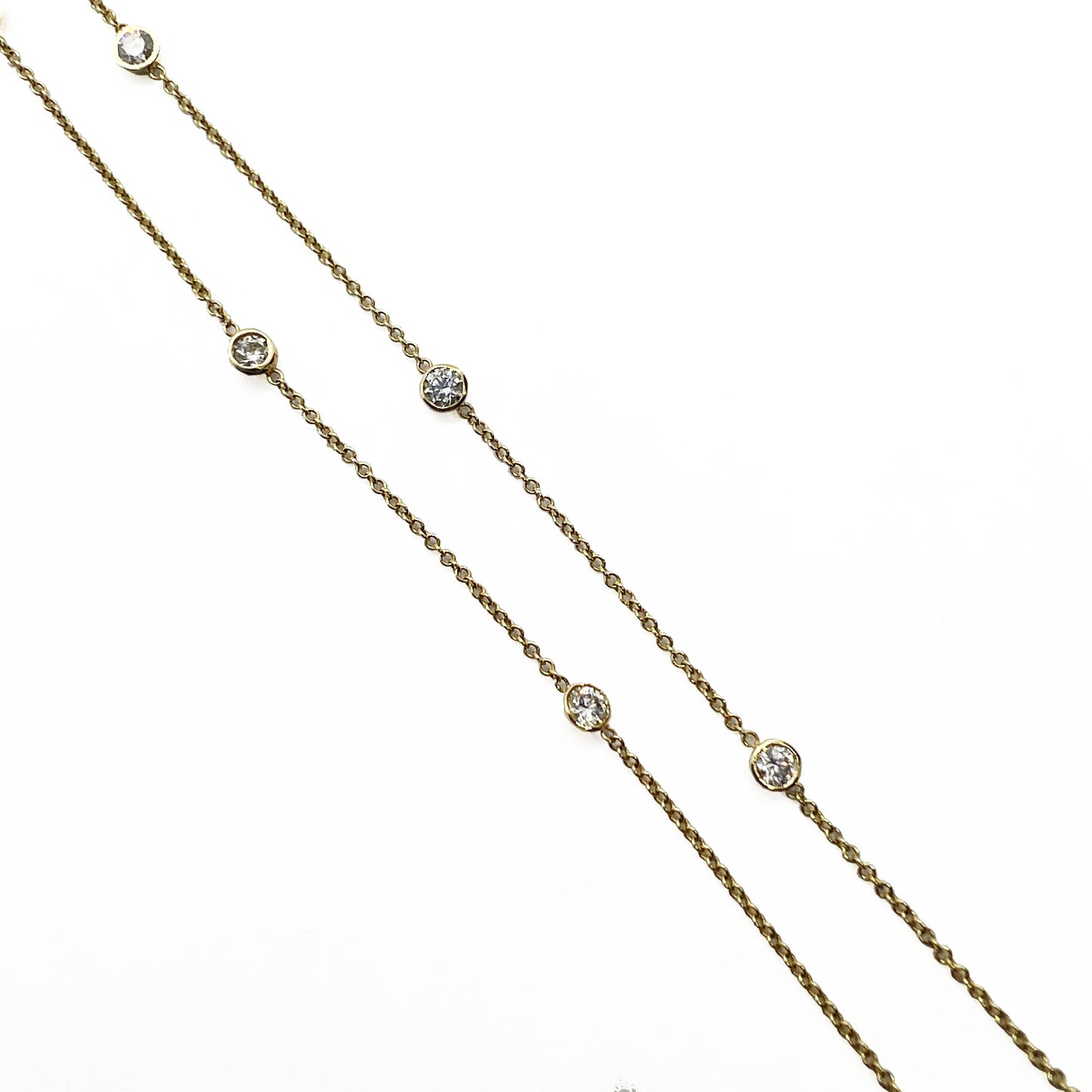 14ky LG Diamond by the Yard Necklace