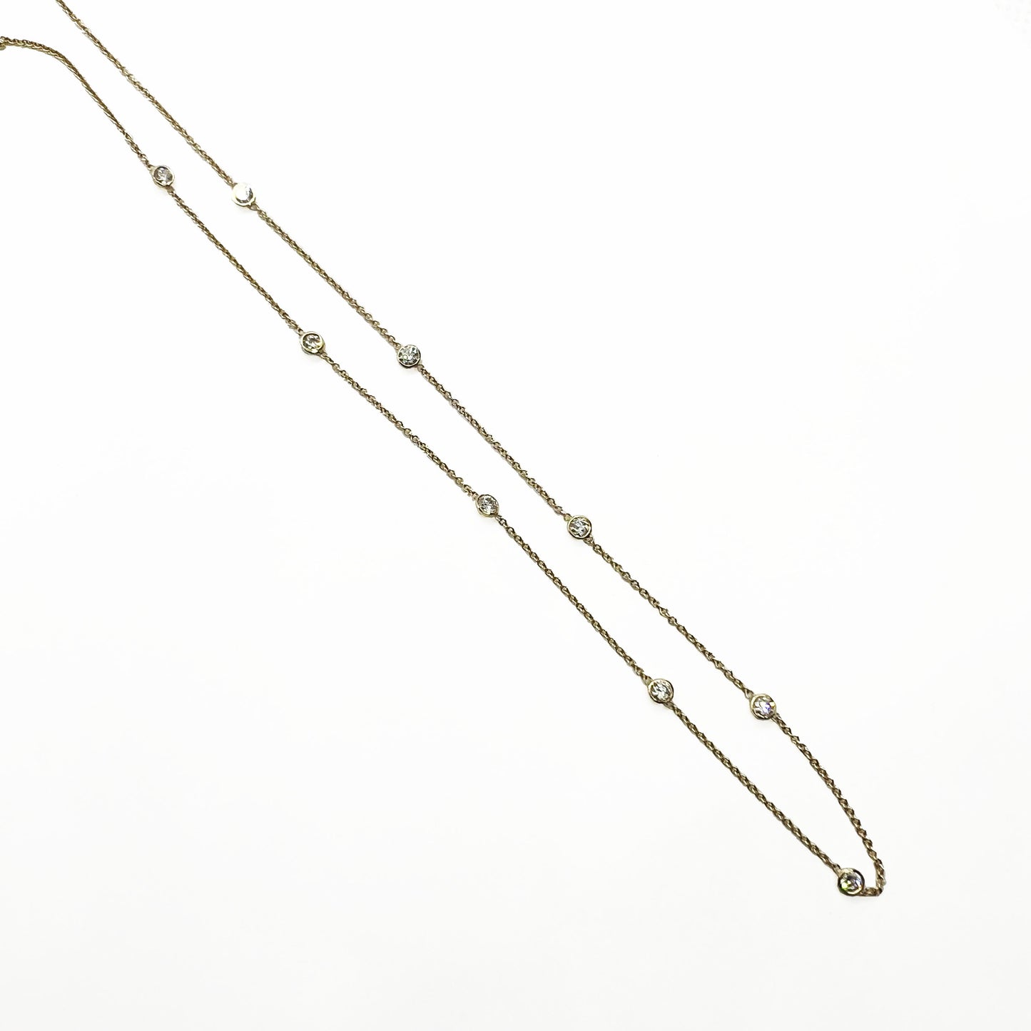 14ky LG Diamond by the Yard Necklace