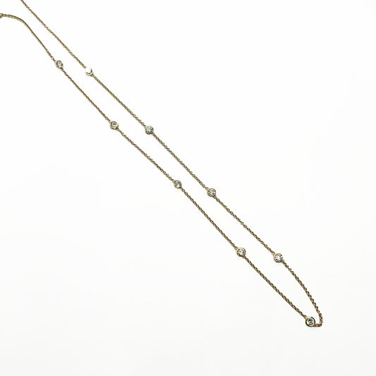 14ky LG Diamond by the Yard Necklace