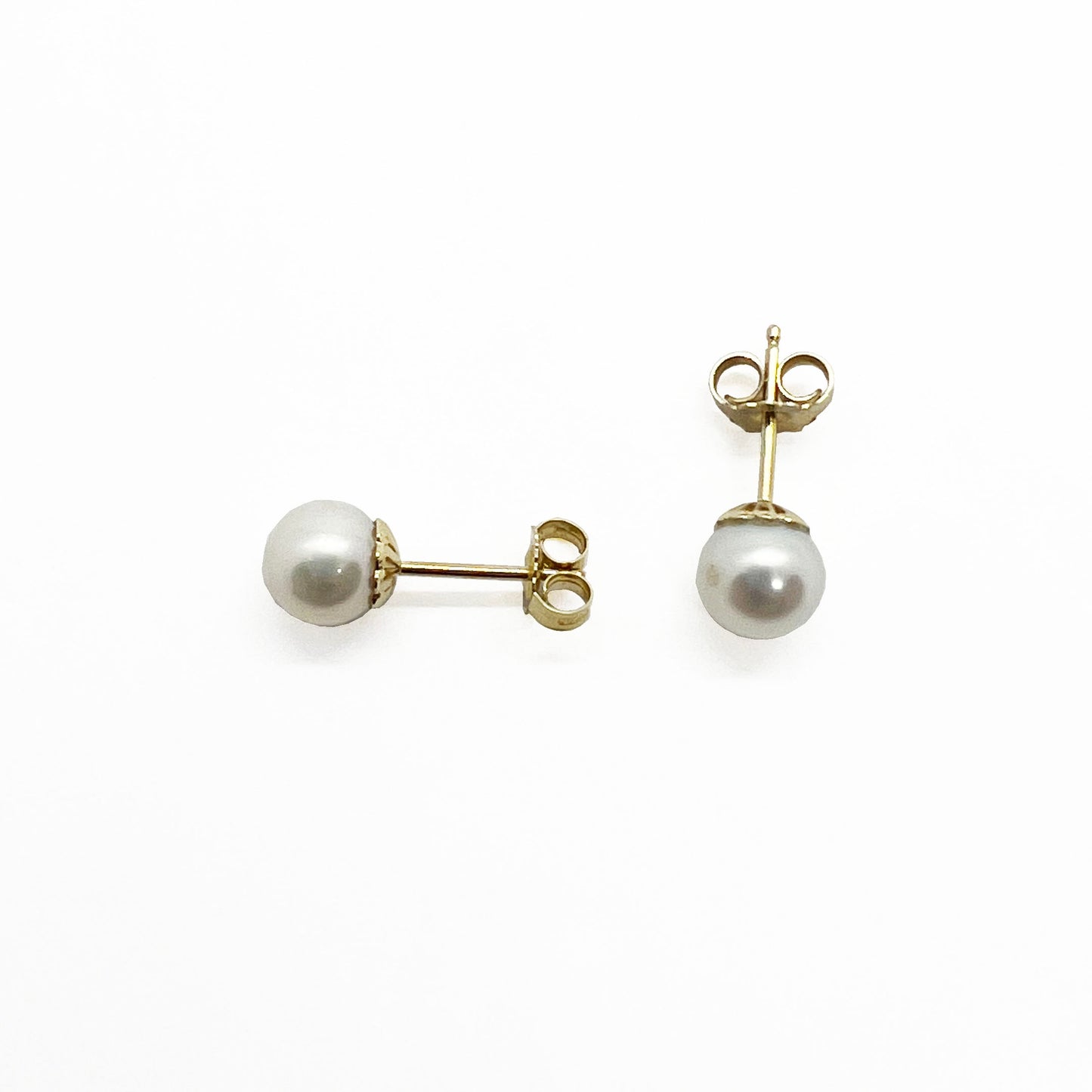 14ky Freshwater Pearl Earrings 6.50mm