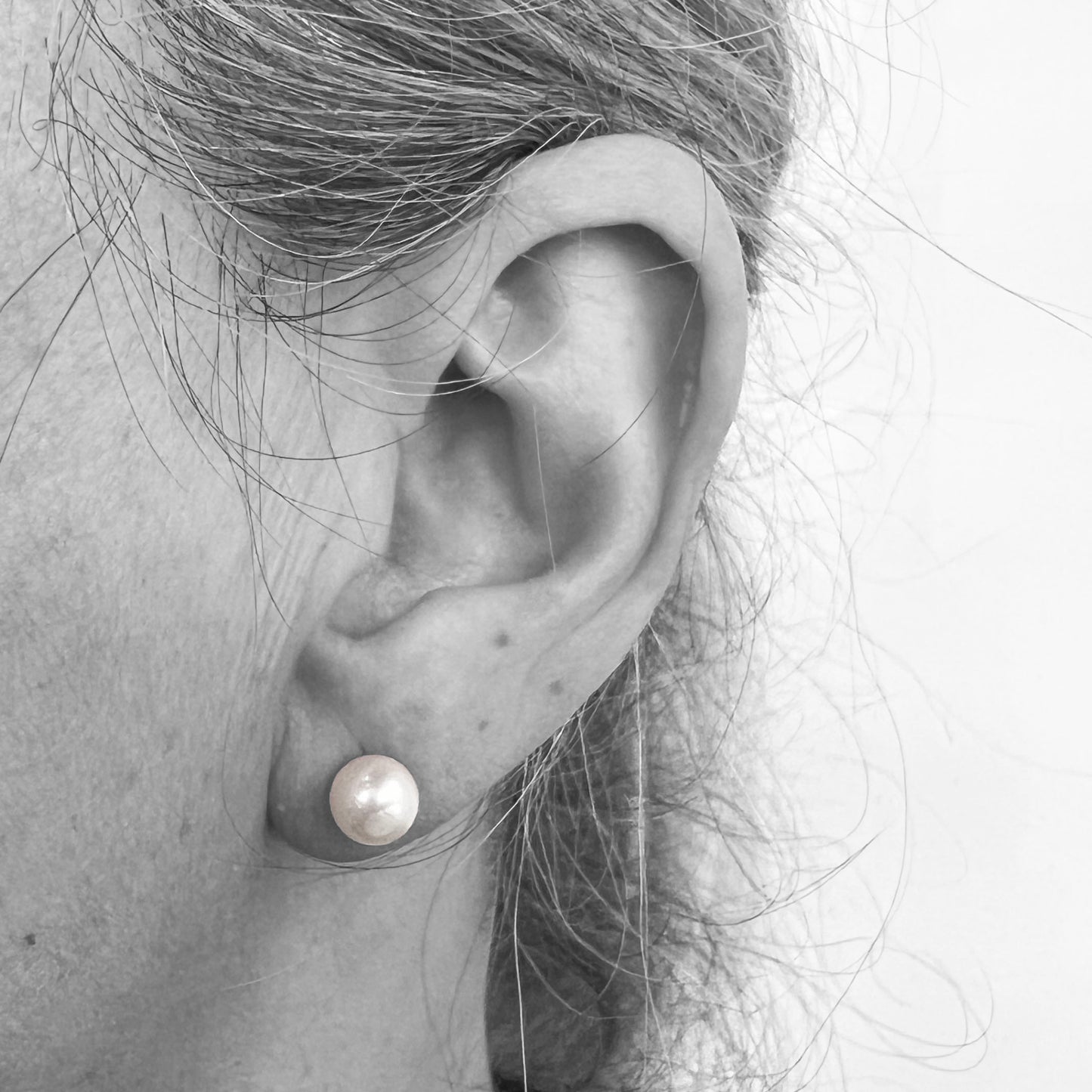 14ky Freshwater Pearl Earrings 6.75mm