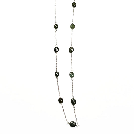 Silver Green Tourmaline Necklace