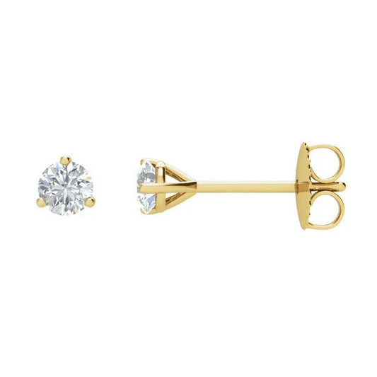 14ky LG Diamond Martini Studs 4.5mm 3/4cttw