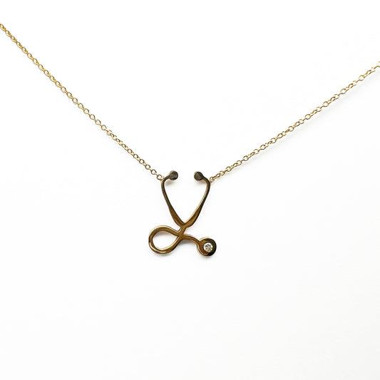 14ky Stethoscope Necklace
