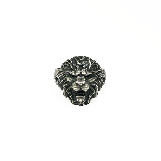 Sterling Silver Lion Ring