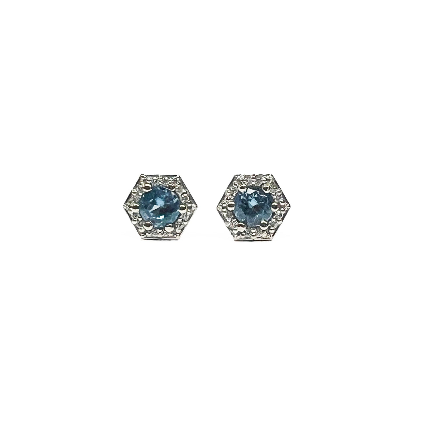 14kw Blue Spinel Earrings