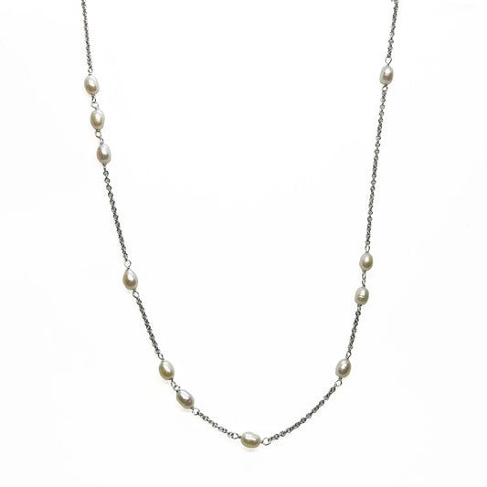 Silver Pearls Necklace