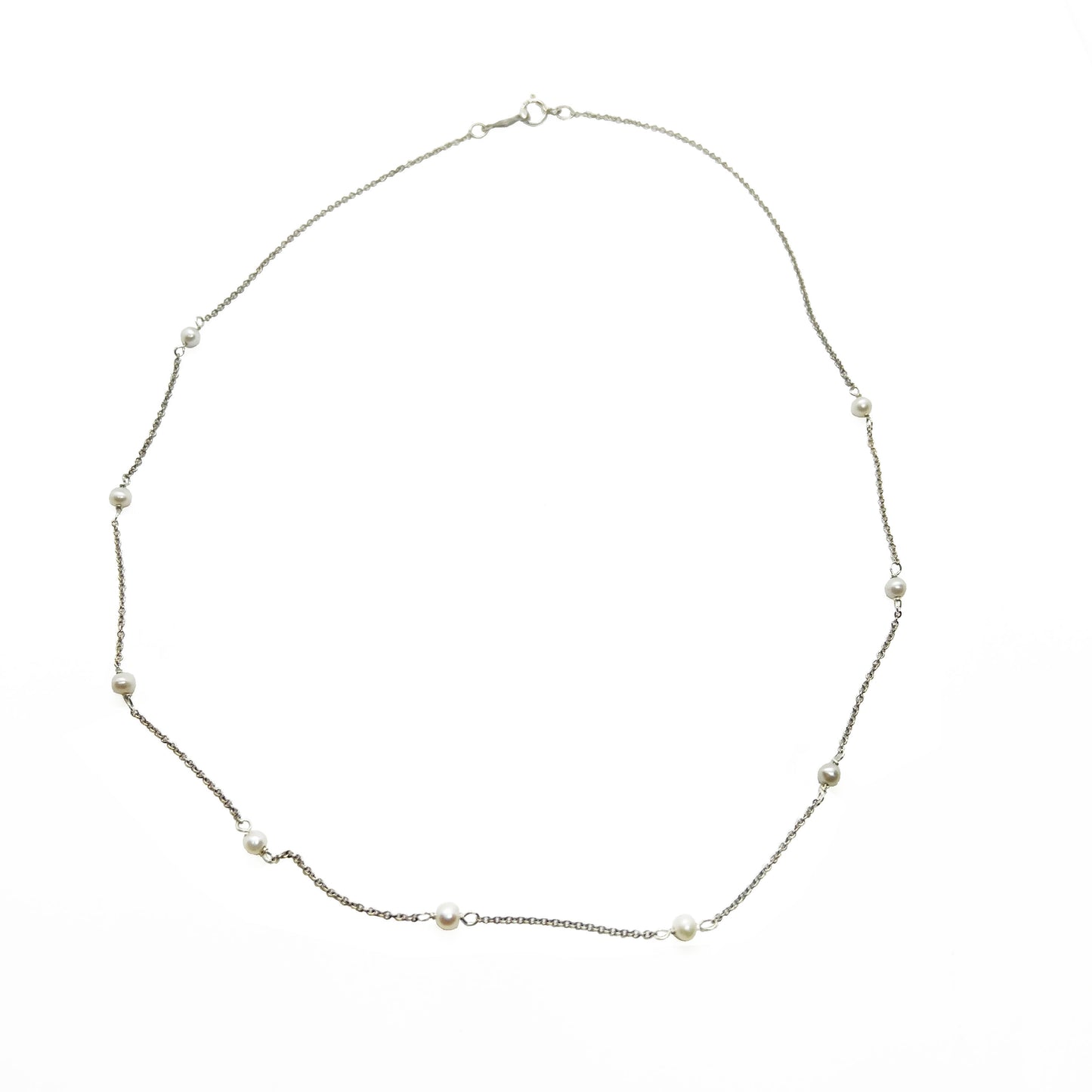 Silver Pearls Necklace