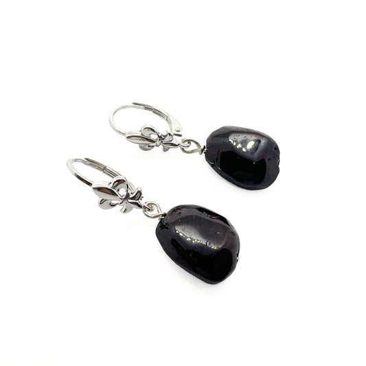 Silver Garnet Earrings