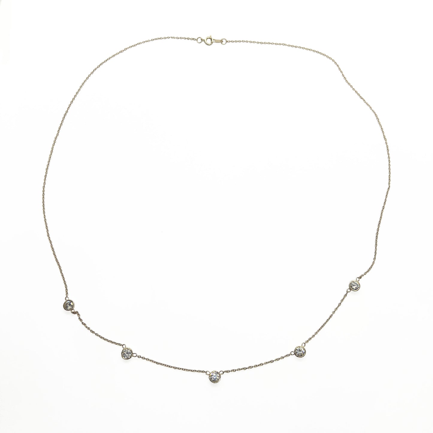 14ky Diamond by the Yard Necklace