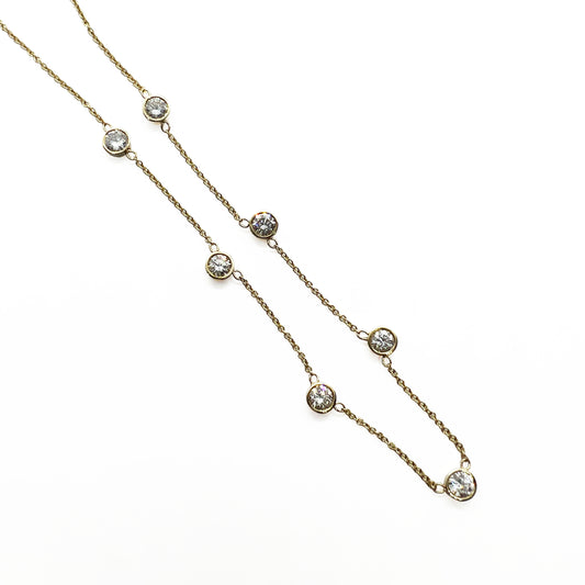 14ky Diamond by the Yard Necklace