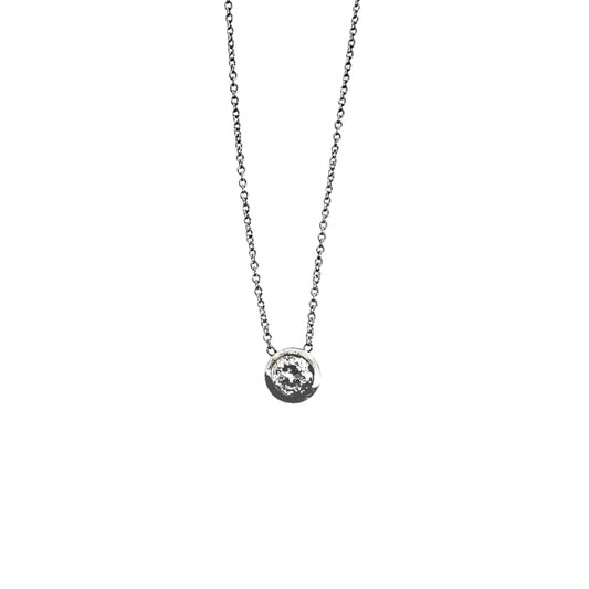 14kw Solitaire Diamond Necklace 0.50ct