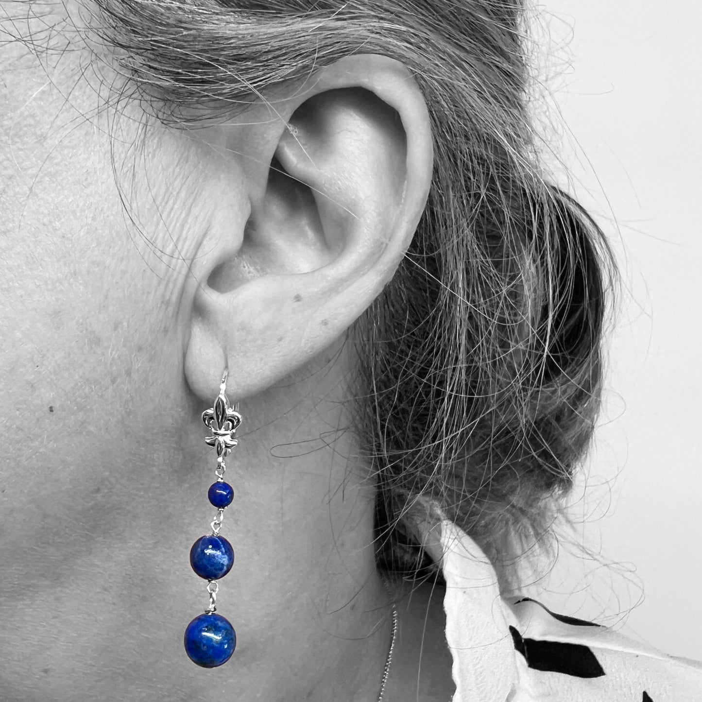 Silver Lapis Lazuli Earrings
