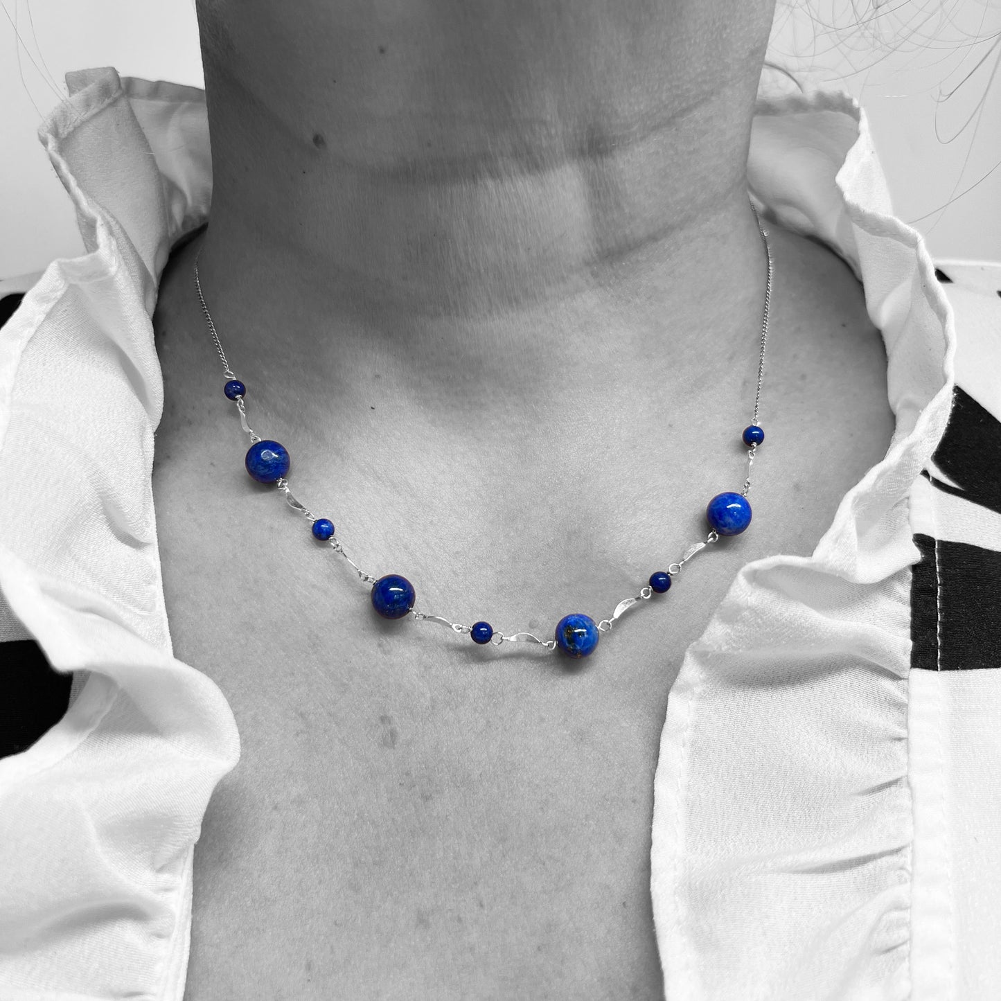 Silver Lapis Lazuli Necklace