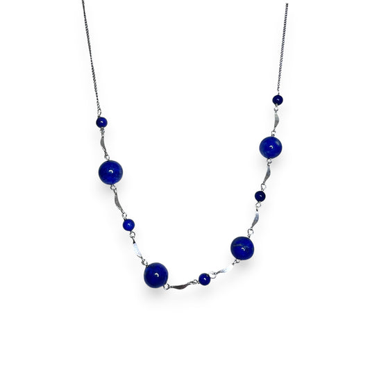 Silver Lapis Lazuli Necklace