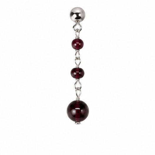 Silver Garnet Earrings