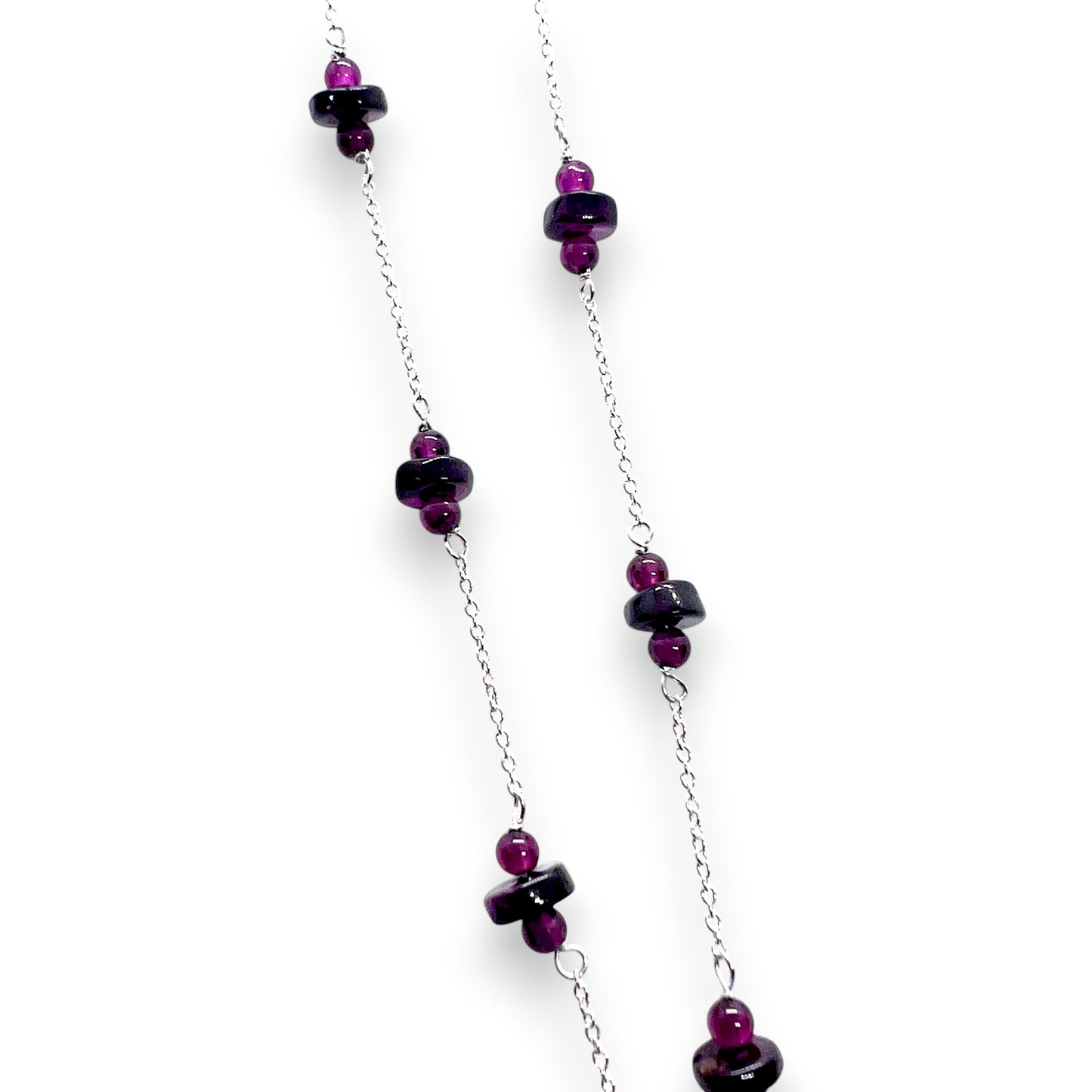 Silver Garnet Necklace