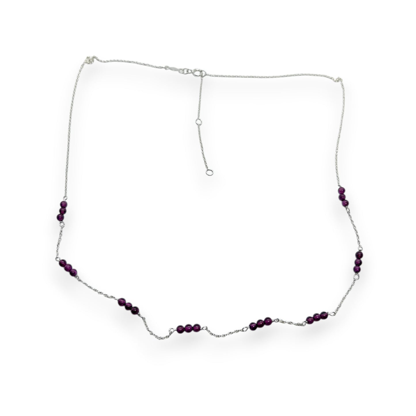Silver Garnet Necklace