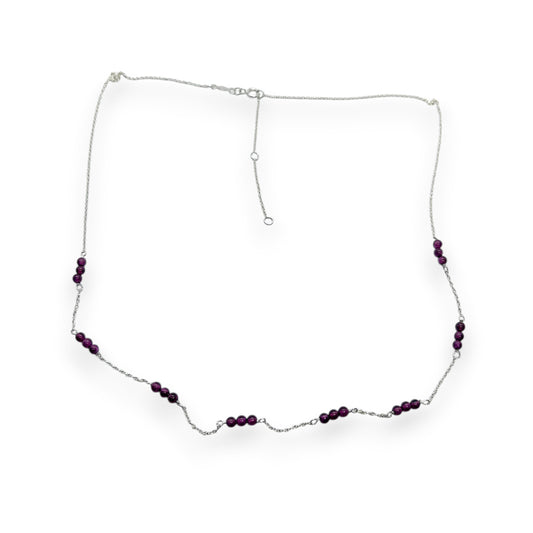 Silver Garnet Necklace