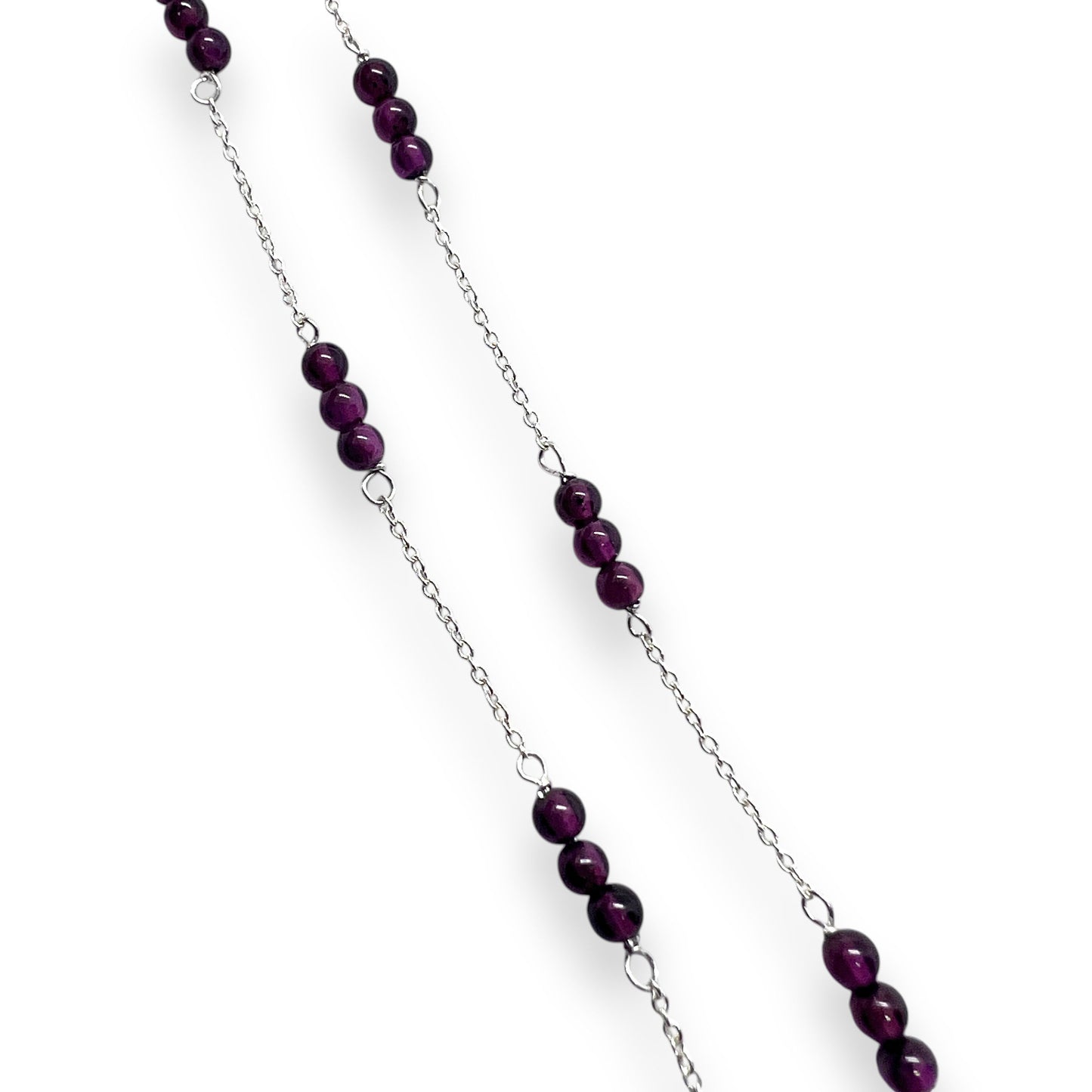 Silver Garnet Necklace
