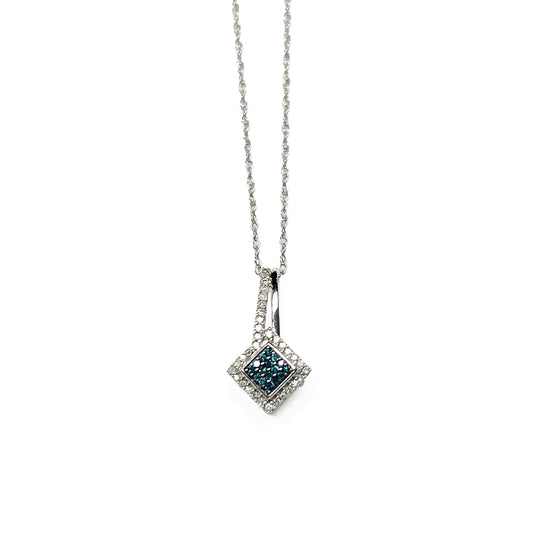 10kw Blue Diamonds Pendant