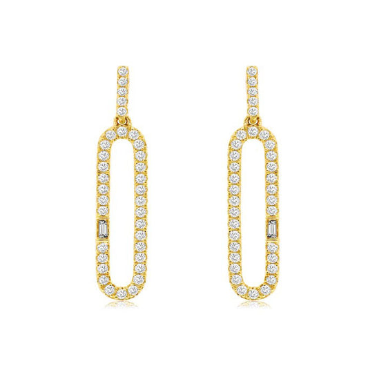 14ky Diamond Dangle Earrings